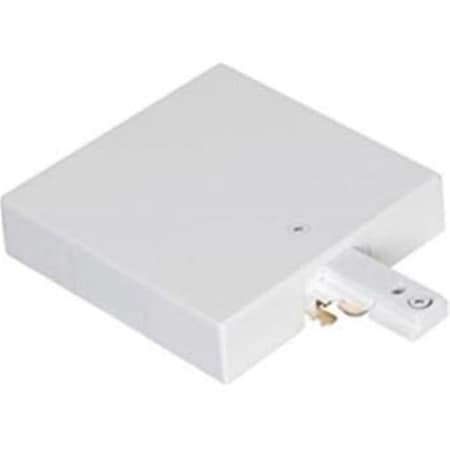 Jesco T-Bar End Feed, White J2TBLE-WT